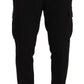 Sleek Skinny Cargo Pants in Timeless Black