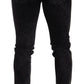 Sleek Slim-Fit Designer Jeans in Black Gray