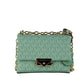 Cece Small Sea Green Signature PVC Convertible Flap Crossbody Bag