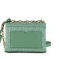 Cece Small Sea Green Signature PVC Convertible Flap Crossbody Bag