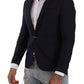 Elegant Slim Fit Dark Blue Blazer