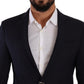 Elegant Slim Fit Dark Blue Blazer