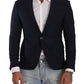 Elegant Slim Fit Dark Blue Blazer