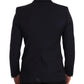 Sleek Navy Martini Slim Fit Wool Blazer