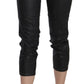 Chic Black Mid Waist Cropped Jeans