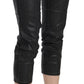 Chic Black Mid Waist Cropped Jeans