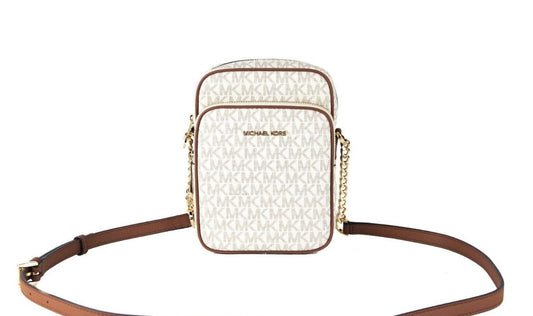 Jet Set Medium Vanilla PVC North South Chain Crossbody Handbag