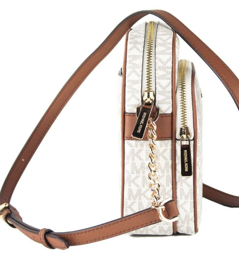 Jet Set Medium Vanilla PVC North South Chain Crossbody Handbag