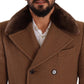 Elegant Double Breasted Wool Overcoat