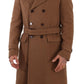 Elegant Double Breasted Wool Overcoat