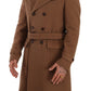 Elegant Double Breasted Wool Overcoat