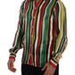 Elegant Multicolor Striped Silk Blend Shirt