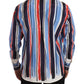 Elegant Striped Cotton Shirt with Pockets