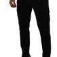 Elegant Black Slim Fit Cargo Pants