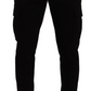 Elegant Black Slim Fit Cargo Pants