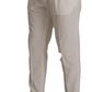 Elegant Tapered Corduroy Pants in Off White