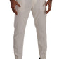 Elegant Tapered Corduroy Pants in Off White