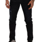 Elegant Slim Fit Skinny Jeans in Dark Blue