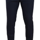 Elegant Dark Blue Slim-Fit Dress Pants