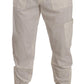 Elegant Off White Cargo Pants - Regular Fit