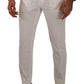 Elegant Slim Fit Cotton Trousers