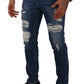 Elegant Distressed Slim Fit Denim Jeans