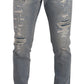 Elegant Light Blue Straight Denim Jeans