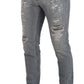 Elegant Light Blue Straight Denim Jeans