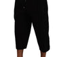 Elegant Black Cropped Torero Pants