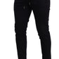 Elegant Dark Blue Skinny Jogging Pants