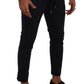 Elegant Dark Blue Skinny Jogging Pants