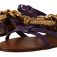 Purple Heart Chain Gladiator Flats