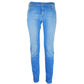 Elegant Light Blue Elasticized Denim