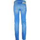 Elegant Light Blue Elasticized Denim