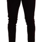 Elegant Burgundy Slim Fit Denim