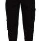 Chic Black Cargo Pants with Stretch Comfort