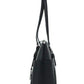 Charlotte Black PVC Leather Large Top Zip Tote Handbag Bag Purse