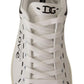 Elegant White Leather Casual Sneakers