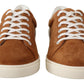 Elegant Two-Tone Leather Sneakers