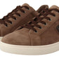 Elegant Brown Leather Sneakers for Men