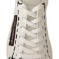 Italian Casual Leather Sneakers in White & Bordeaux