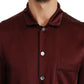 Bordeaux Silk Pajama-Inspired Shirt