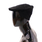 Sleek Black Newsboy Cap