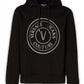 Stunning Hooded Black Cotton Sweatshirt