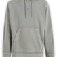 Elegant Grey Cotton Hooded Sweatshirt