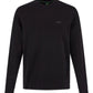 Elegant Black Cotton Round Neck Sweatshirt