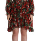 Floral Silk Mini Knee High Dress