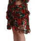 Floral Silk Mini Knee High Dress