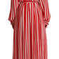 Elegant Striped Silk Maxi Dress