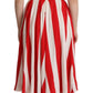 Elegant A-Line Striped Shift Dress